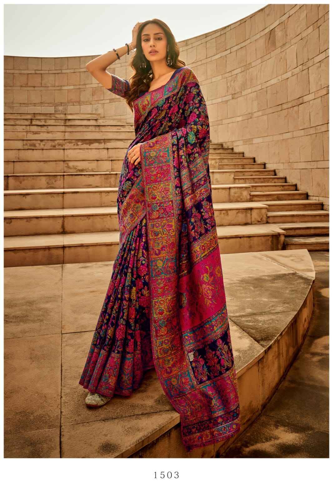 1500 kashmiri By Rajtex 1501 to 1506 Series Indian Traditional Wear Collection Beautiful Stylish Fancy Colorful Party Wear & Occasional Wear Modal kashmiri Sarees At Wholesale Price